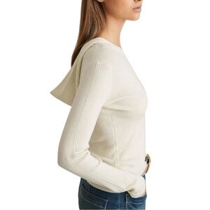 Reiss Chloe Ribbed Hooded Sweater